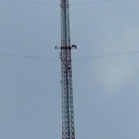 At 615' installing 2 Meter antenna in Mishawaka, IN